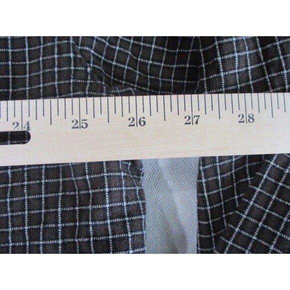 Woolrich Mens XL Shirt Button Up Logo Pocket Long Sleeve Brown White Cotton - Picture 10 of 11